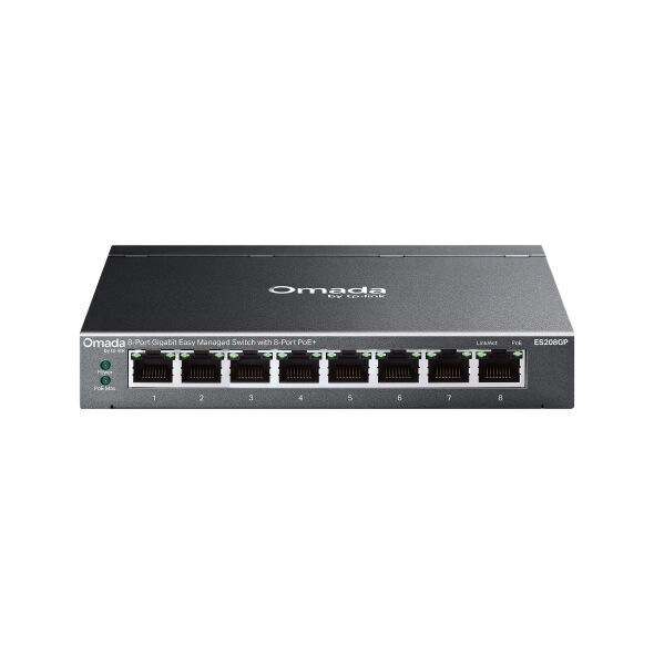 TP-LINK OMADA ES208GP 8PORT YÖNETİLEBLR 64W POE