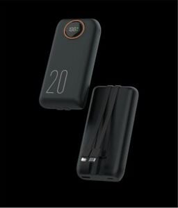 Snapron SNP-3013 20.000 Mah LCD Ekran Dahili Kablolu 22.5w Hızlı Şarj Powerbank