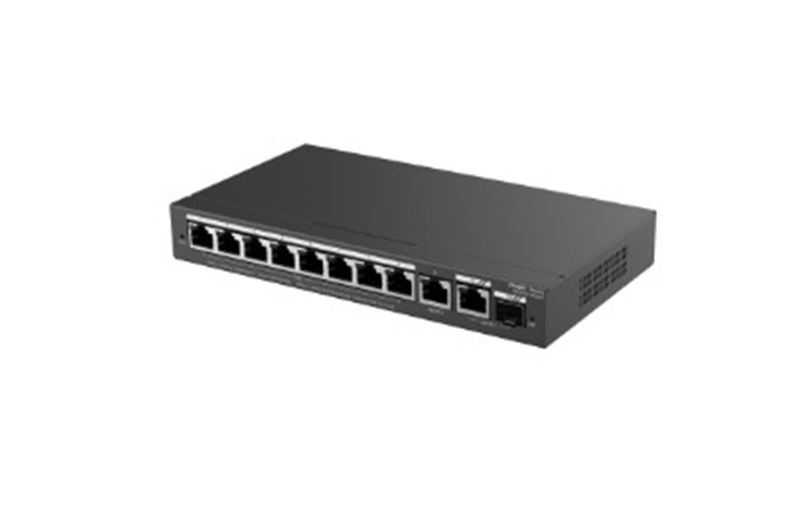 Ruijie-Reyee RG-ES210GS-P 8 Port Poe+ 10-100-1000 Mbps +1 Port SFP Yönetilebilir Switch Çelik Kasa