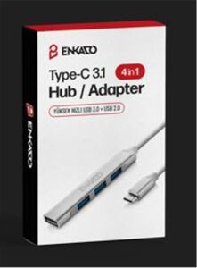 ENKADO EKD-TP50 TYPE-C USB 3,1 TO 4in1 PORT USB ADAPTÖR