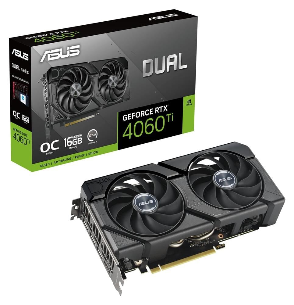 Asus Dual RTX4060Ti EVO OC Edition 16GB DUAL-RTX4060TI-O16G-EVO RTX4060TI PCI-E16  Ekran Kartı