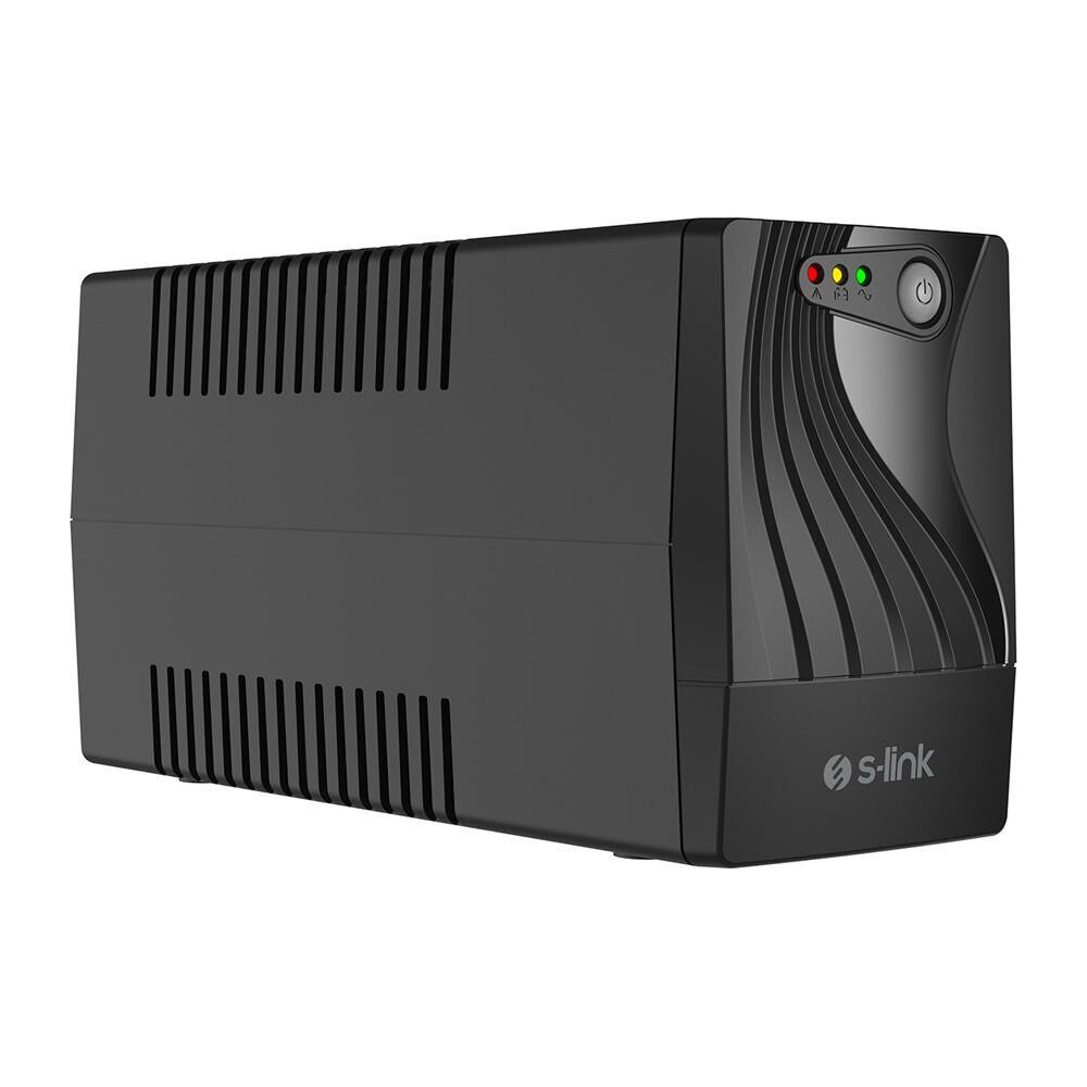 S-link MIGHT U60 600VA UPS 12V7Ah-1 360W Siyah Line-Interactive Kesintisiz UPS Güç Kaynağı