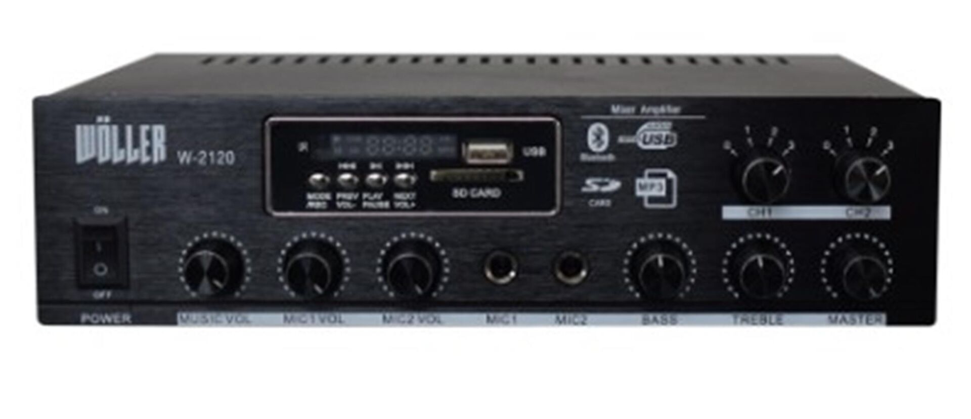 Wöller W-2120 Hat Trafolu 2 Bölge 100W Mikser Amplifikatör