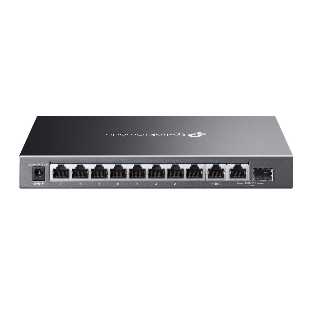 Omada Tp-Link ES210GMP 8 Port 10-100-1000 Poe+ Switch 1 Port SFP + 1 Port Uplink Cloud Switch