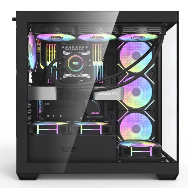 darkFlash DS900-B 650W 80+ Power Supply 4-12cm ARGB  Fan Siyah Kasa