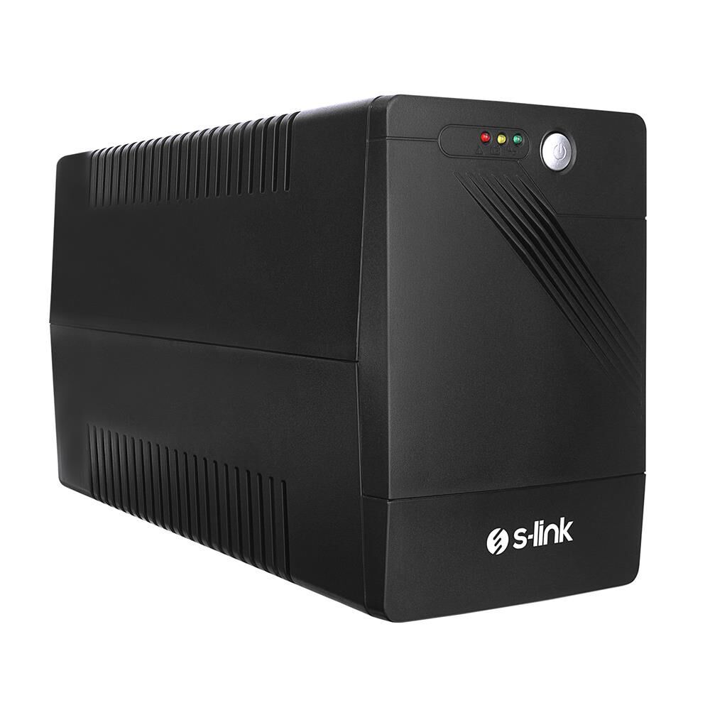 S-link MIGHT U100 1000VA UPS 12V7Ah-2 600W Siyah Line-Interactive Kesintisiz UPS Güç Kaynağı