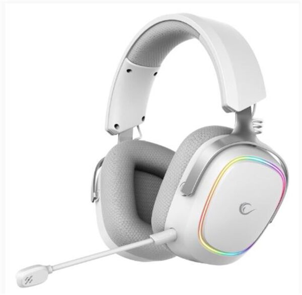 Rampage RETSU Beyaz-Gri Kablosuz 2.4G+ Bluetooth Kumaş  Deri  Earpad Mikrofonlu Oyuncu Kulaklığı