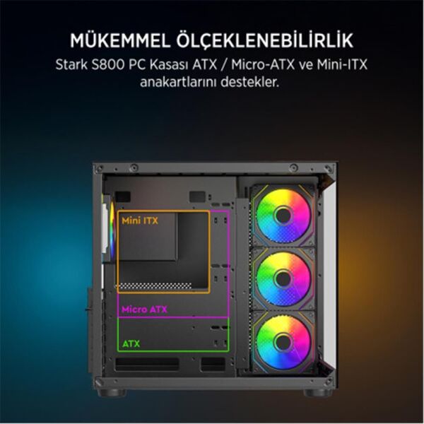 James Donkey Stark S800 4X ARGB 650W Gaming Kasa