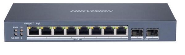 Hikvision DS-3E1510P-SI 8 Port 10-100-1000 Mbps Gigabit Akıllı Yönetilebilir PoE Switch