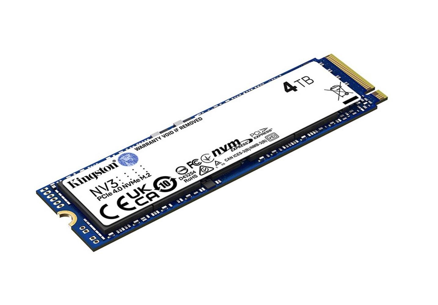 Kingston 4TB NV3 SNV3S-4000G 6000-5000MB-s PCI-Express 4.0 M.2 2280 Ssd Disk