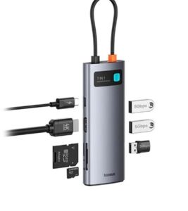 Baseus StarJoy 7in1 HUB Adaptör-Gri (B00030708811-00)