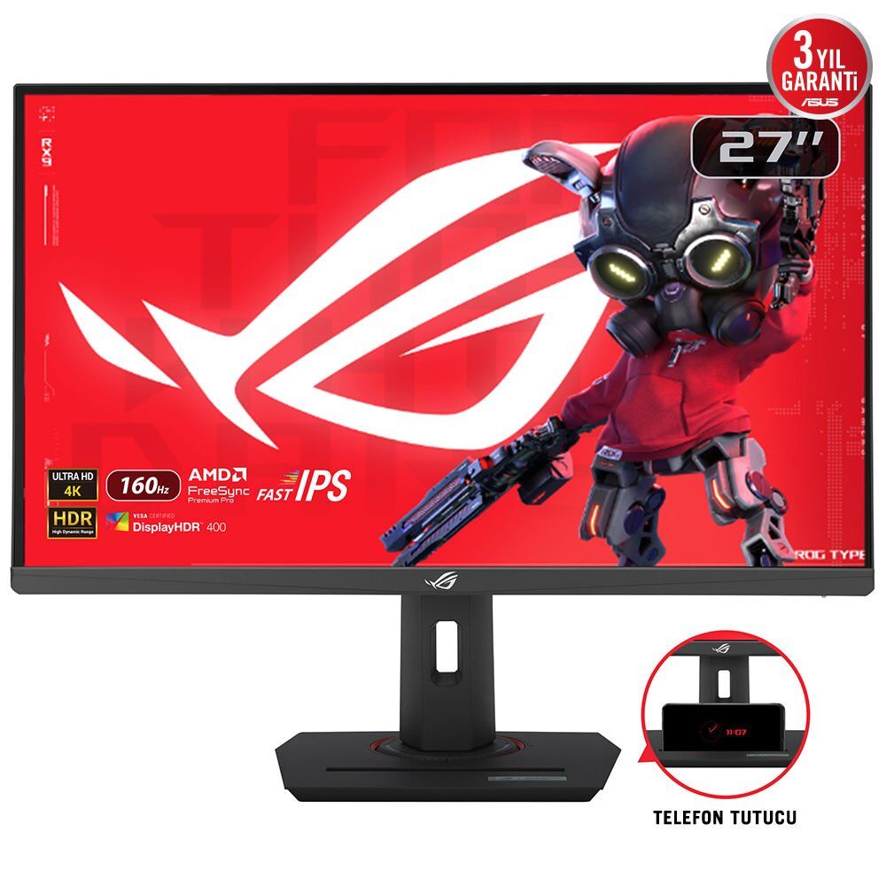 27 ASUS ROG STRIX XG27UCS 1MS 160HZ 4K UHD FREESYNC IPS PİVOT GAMİNG (OYUNCU) MONİTÖR