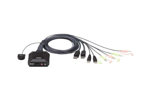 ATEN CS22DP-AT 2-PORT USB DISPLAYPORT CABLE KVM SWITCH(Kopya)
