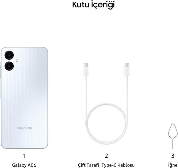 SAMSUNG GALAXY A06 128GB 4GB RAM MAVI CEP TELEFONU