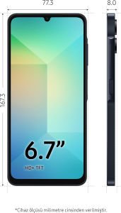 SAMSUNG GALAXY A06 128GB 4GB RAM SIYAH CEP TELEFON