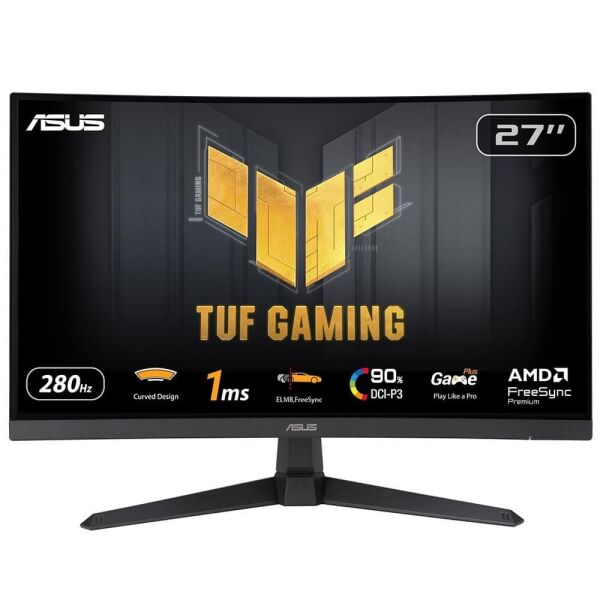 Asus 27'' Tuf Gaming VG27VQM1B 280Hz 1ms Full HD Adaptive Sync Fast VA Kavisli Gaming Monitör