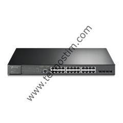 Omada Tp-Link TL-SG3428XMP 24 Port 10-100-1000 Poe+ Switch 4 Port 10GE SFP L2 Çelik Kasa Rack Mount