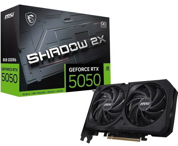 MSI GEFORCE RTX 5050 8G SHADOW 2X OC 8GB GDDR6 128B DX12 PCIE 5.0 X16 (3XDP 1XHDMI)