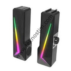 Mikado MD-S157 2.0 5Wx2CH RGB Ledli Oyuncu Siyah USB Sound Bar Speaker Hoparlör