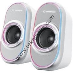Rampage RMS-X3 2.0 6W Bluetooth Özellikli Beyaz Multimedia RGB Işıklı Gaming USB Speaker