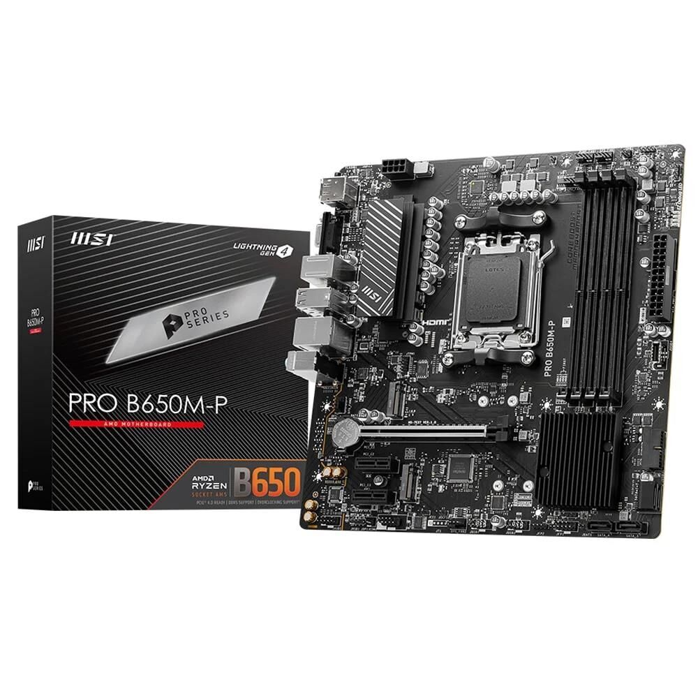 Msı Pro B650M-P 7200MHz (OC) DDR5 Soket AM5 M.2 HDMI DP VGA mATX Anakart