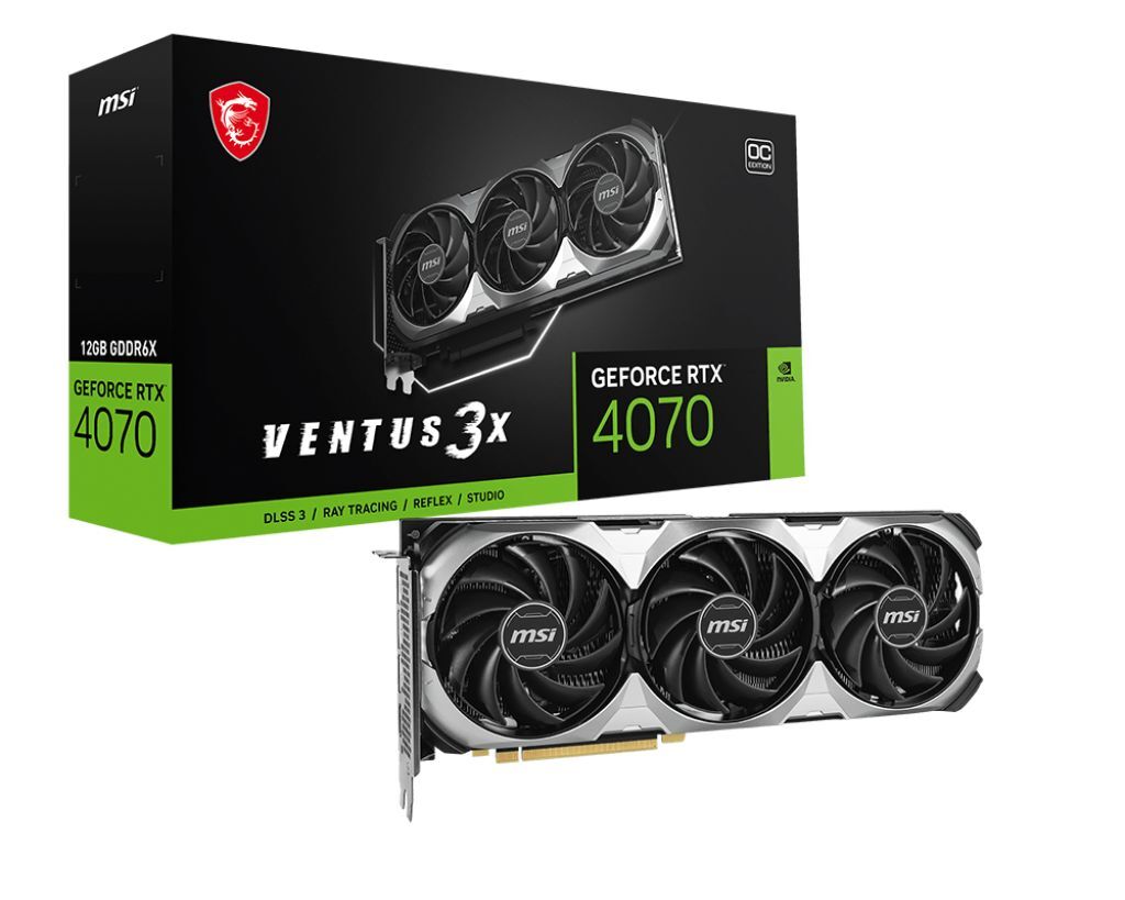 MSI GEFORCE RTX 4070 VENTUS 3X E 12G OC 12GB GDDR6X HDMI DP 192BİT