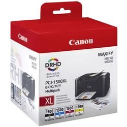 Canon PGI-1500XL Black/Cyan/Magenta/Yellow Siyah/Mavi/Kırmızı/Sarı Multipack 4'lü Mürekkep Kartuş