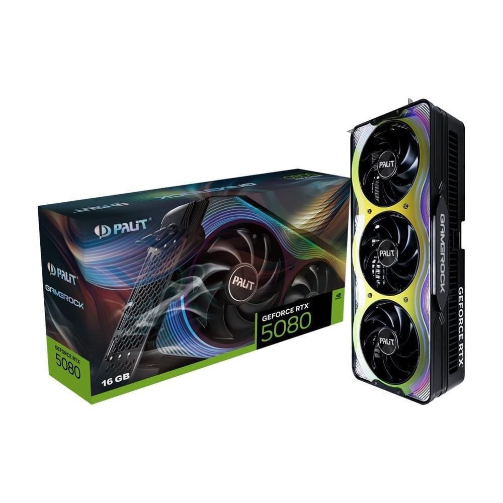 Palit Nvidia GeForce RTX5080 GAMEROCK 16GB 256Bit GDDR7 NE75080019T2-GB2030G Ekran Kartı