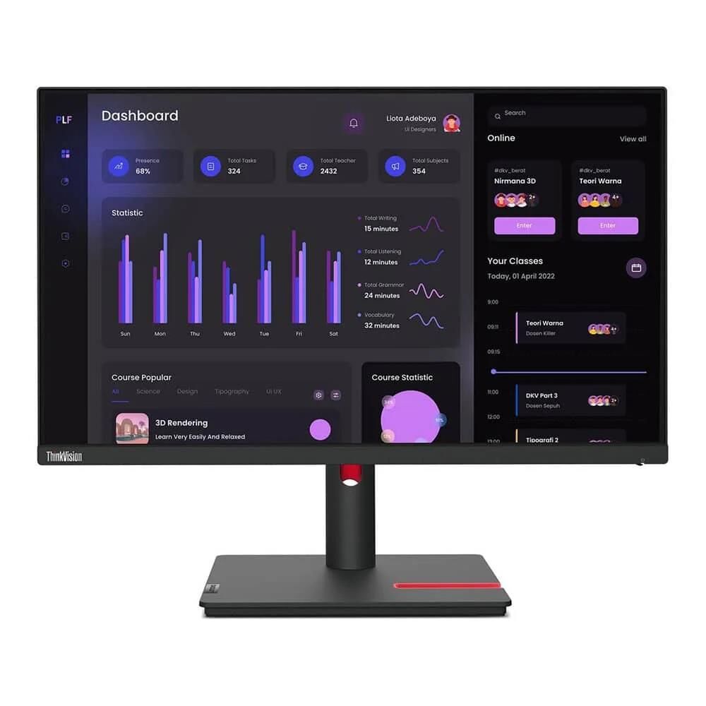 Lenovo 23.8'' 63CFMATXTK ThinkVision T24i-30 60Hz 4ms Full HD IPS Pivot Monitör