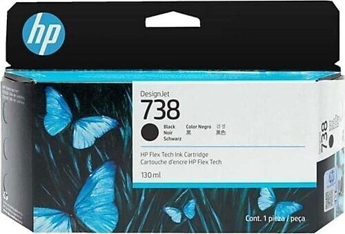 HP 738 Black Siyah 130ML Plotter Kartuşu 498N4A