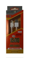 Megatech CHC06 Beyaz 2.1A 1,5mt  Type-c Bağlantı Kablosu