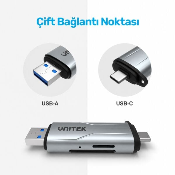 UNITEK 2' SI 1 ARADA KART OKUYUCU MICRO SD / SD (R1010A)