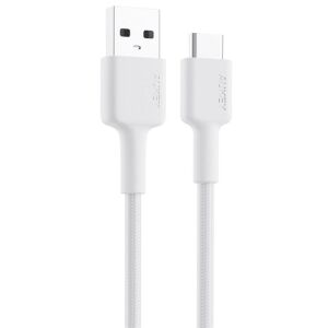 AUKEY CB-CD30-WH NAYLON ÖRGÜLÜ USB-A TYPE-C ŞARJ KABLOSU 0.9MT