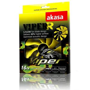 AKASA AK-FN073 ''Viper R'' 12cm Yuva için 14cm S-Flow Yüksek Performanslı Sessiz Fan