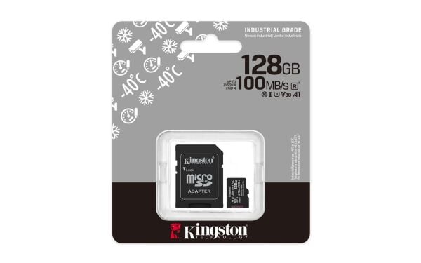 Kingston SDCIT2-128GB 128GB microSDXC Industrial C10 A1 pSLC Card + SD Adapter Hafıza Kartı