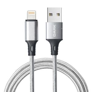 DARK DK-CB-LT100BR USB TO LIGHTNING 1MT ÖRGÜLÜ QUICK CHARGE DESTEKLİ ŞARJ VE DATA KABLOSU