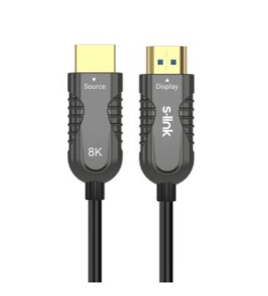 S-link SL-HM8K030 HDMI TO HDMI 30m v2.1 8K60 HZ 4K 120HZ Fiber Kablo