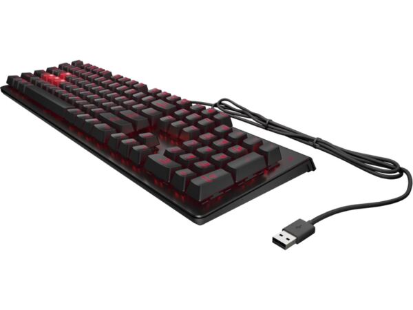 HP 6YW76AA Omen Encoder LED Kablolu Mekanik Oyuncu Klavyesi  RGB (Cherry MX Red)