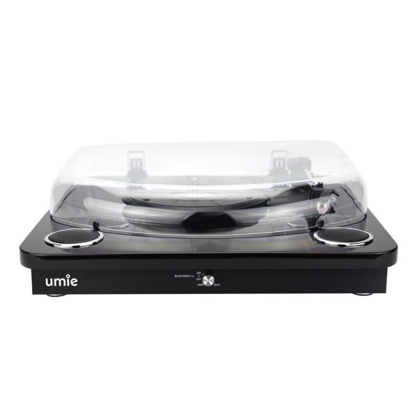 UMİE Bemol Siyah Piano Kaplama 10W BT İN, BT OUT, RCA, USB Özellikli Nostaljik Pikap