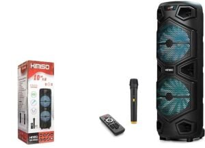 KIMISO QS4232 8'' 3000W Uzaktan Kumandalı Mikrofonlu Bluetooth Speaker 2x8'' 265-300-675MM Usb-TfCard
