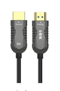S-link SL-HM8K100 HDMI TO HDMI 100m v2.1 8K60 HZ 4K 120HZ Fiber Kablo