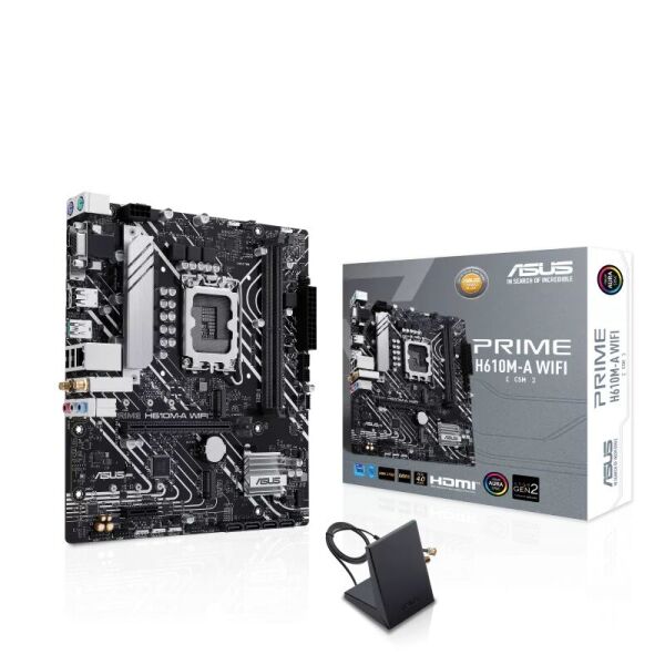 ASUS PRIME H610M-A WIFI DDR5 5600MHz M.2 HDMI mATX 1700p