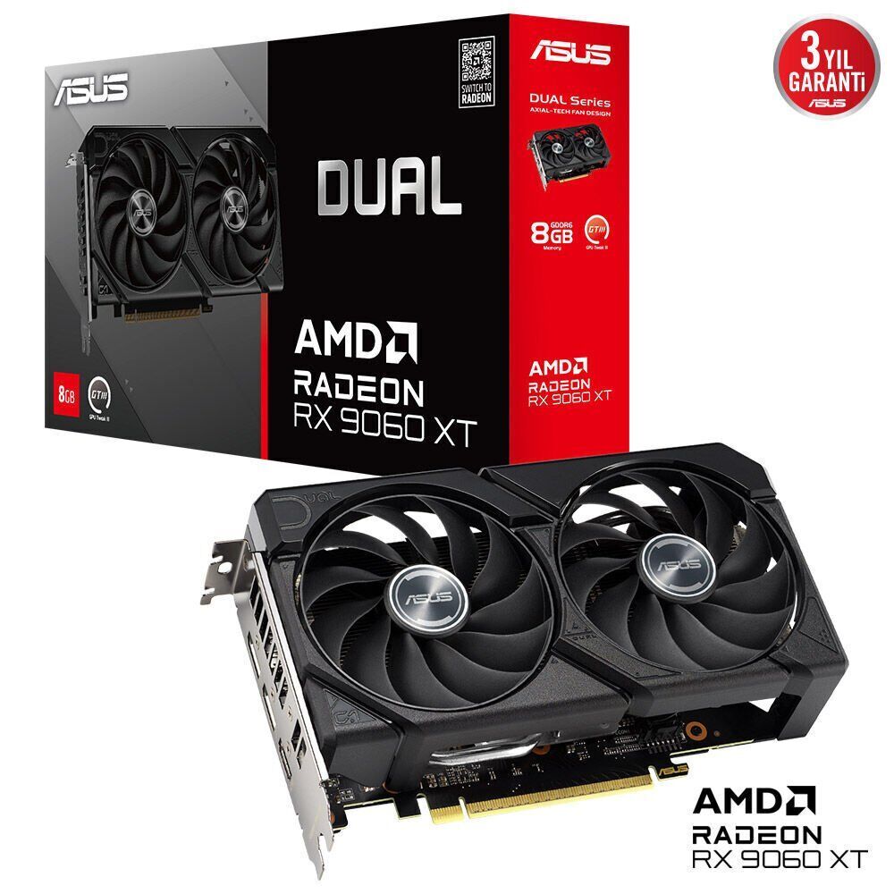 ASUS DUAL-RX9060XT-8G AMD RADEON 128BIT 8G VGA