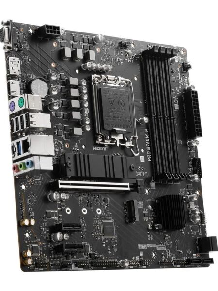 Msı Pro B760M-P SOKET 1700 DDR5 6800(OC) PCI-E M.2 USB3.2 HDMI DP VGA 1x 1G LAN mATX Anakart