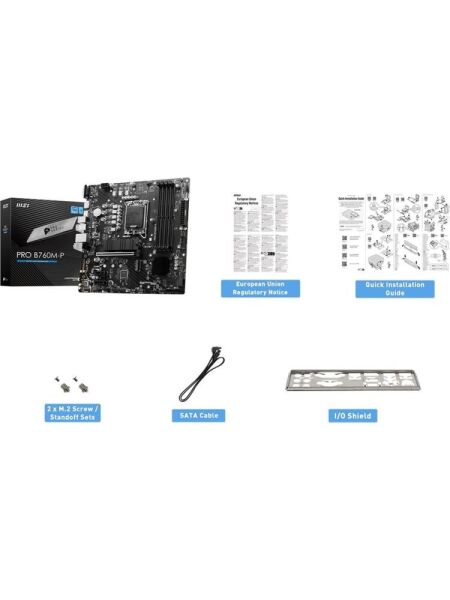 Msı Pro B760M-P SOKET 1700 DDR5 6800(OC) PCI-E M.2 USB3.2 HDMI DP VGA 1x 1G LAN mATX Anakart