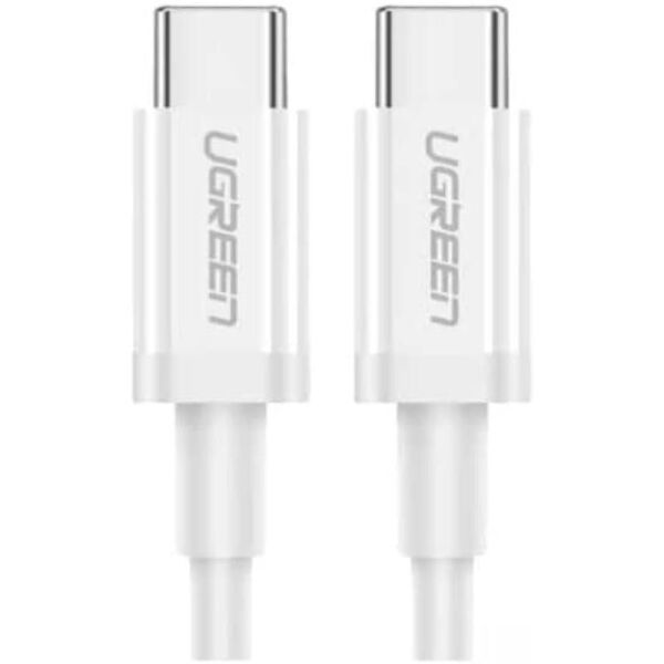 UGREEN USB-C 60W 3A QC PD HIZLI ŞARJ KABLOSU 1 MT BEYAZ 60518