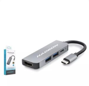 Hadron Hdx7840 Type-C To Hub Hdtv Hdmi 4K 30Hz + Type-C + 2-Usb3.0 4In1 Gri