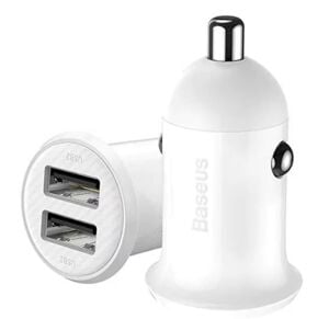 BASEUS CCALLP-02 Grain Pro Araç İçi Şarj Cihazı Beyaz