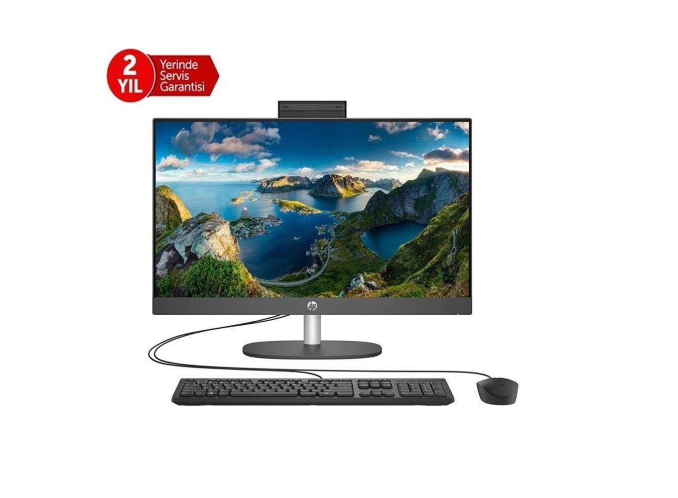 HP ProOne 240 G10 B6JC7ES i7-1355U 16GB 512GB SSD O-B Iris Xe 23.8'' Siyah DOS All in One Bilgisayar