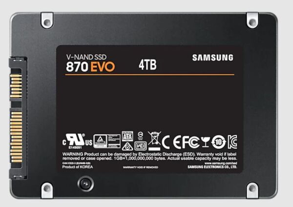 4TB SAMSUNG 870 EVO 560/530MB/s MZ-77E4T0BW SSD (Resmi Distribütör Garantili)